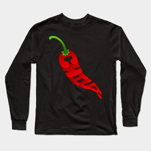 Chilli Long Sleeve T-Shirt by blurryfromspace